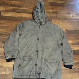 Old Navy Gray Hooded Winter Coat - Men’s XXL - Great Condition